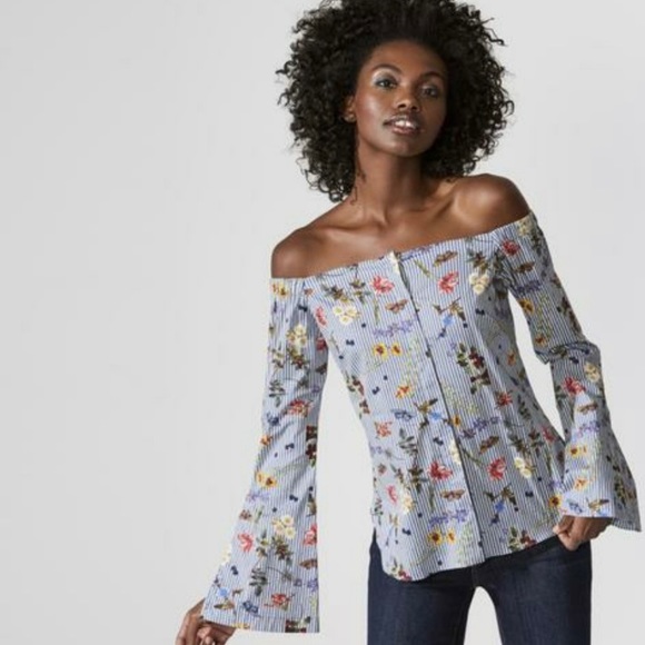 COPY - Bailey 44 Off shoulder floral top - Picture 1 of 8
